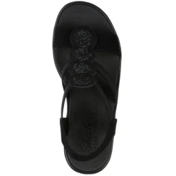 SKECHERS Women's Rumble On Camp Glam Wedge Sandal -Skechers 2079421 001 alt3