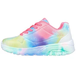 SKECHERS Girls' Uno Lite - Splatter Shines Sneakers -Skechers 2082594 101 alt2