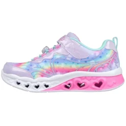 SKECHERS Girls' Flutter Heart Lights - Groovy Swirl Shoes -Skechers 2090306 508 alt3